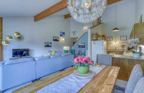 Pagosa Springs Condo | Pristine Pines: Bright Uptown Condo w/ Cozy Fireplace, Large Deck, Mountain Views, Walk to Amenities