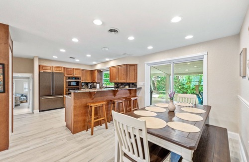 Indian Harbour Beach House | Private heated pool home with hot tub near beach, sleeps 10