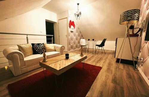 Douchy-les-Mines Hotel | Redroom Loveroom Chambre Spa privative Insolite Thème 50 nuances de grey