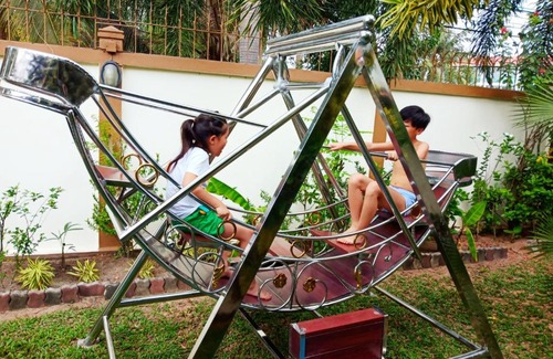 Nong Pla Lai Villa | Relaxing Palm Pool Villa, & Tropical Illuminated Garden & Private Swimming Pool.