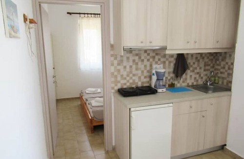 Milatos Beach Apartment | Right on the beach, panoramic sea view, mountain view, family friendly