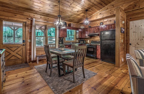Hidden Lake Cabin | Romantic Mountain Cabin Near Blue Ridge with Hot Tub, Fireplace, Paved Road