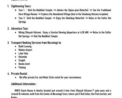 Berastagi House | RON'S Guest House Berastagi