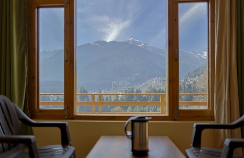 Vashist Cottage | Room in Manali with mountain and river view front Balcony-8