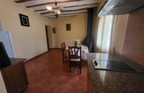 Alcala del Jucar Cottage | Rural house "casa del cerro III" barbecue fireplace patio 350m, river beach 5min
