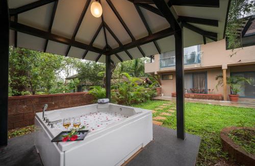 Wai Villa | SaffronStays Red Brick House, Panchgani - rustic villa with huge lawn and terrace