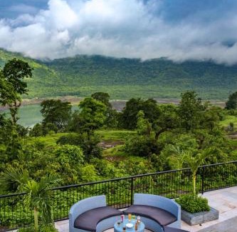 Khalapur Villa | SaffronStays Sundowner by the Lake, Karjat - party-perfect pool villa with rain dance and cricket turf