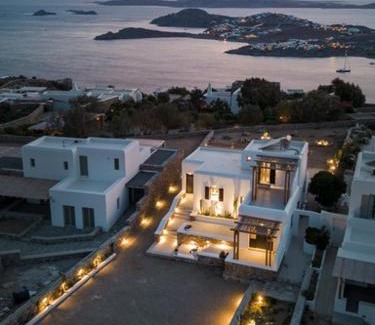 Psarou Villa | Saint L Heated Pool Sunset Villa- Three Bedrooms