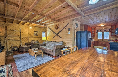 Johnsburg Cabin | Secluded Johnsburg Retreat w/Hot Tub & Fire Pit