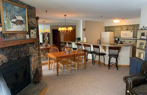 Stratton Mountain Condo | Ski In/Ski Out OberTal 'F' Bldg. See Skiers and Ski Lift from the Living Room!