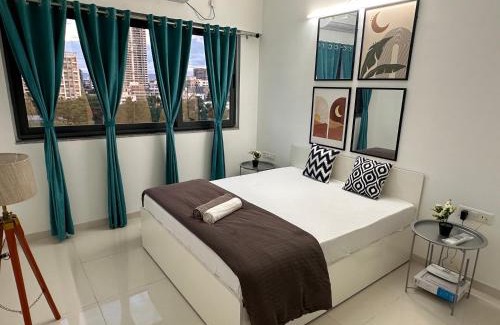 Hadapsar Apartment | Skye Private 1Bhk in Amanora Park Town with WiFi AC Smart TV Washing Machine