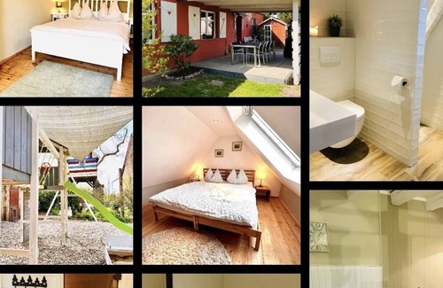 Fehrbellin Cottage | Small country house with sauna and fireplace on the four-sided courtyard