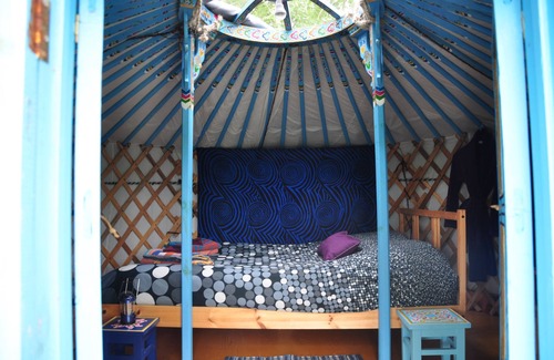 Indian Brook Resort | Small sky blue yurt