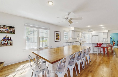 South Rehoboth House | Spacious downtown home with yard, WiFi, AC, washer/dryer - near the beach