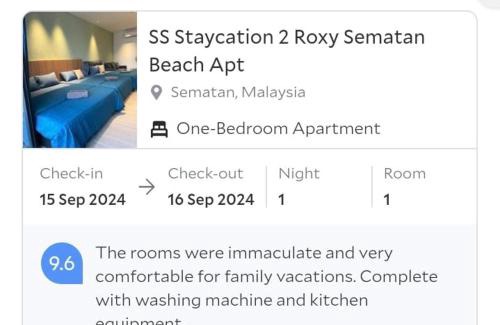 Sematan Apartment | SS Staycation 2 Roxy Sematan Beach Apt