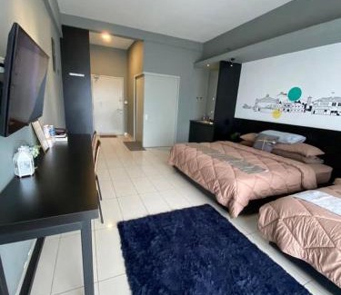 Tanjung Aru Apartment | Studio Room 3 Pax at Aeropod Near KKCity Airport and Tg Aru Beach
