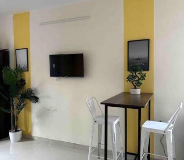 Koregaon Park Apartment | Sunflower Pvt Studio Room in Koregaon Park with AC WiFi Smart TV