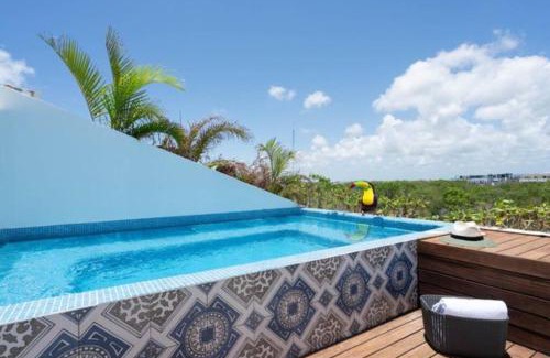 Tulum Apartment | SunsetviewPH+PrivPool+Near Beach&Town+Rooftop+50mb