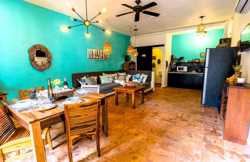 Isla Mujeres Apartment | The Jardin Suite lower-level suite, poolside w/kitchen at Boutique Hotel