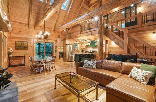 Laurelville Cabin | The Leaflet | Swim Spa | Theater Room