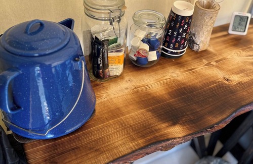 Glacier View RV Rental | The Prospector Wall Tent at Stump Creek B&B