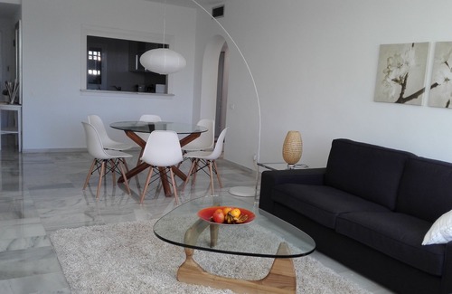 Urbanization Alcazaba Beach Apartment | Three bedroom two floor luxury penthouse with magnificent garden and sea views