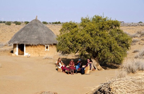 Jaisalmer Cabin | Traditionally decorated mud houses.