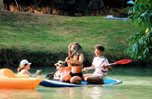 Seguin Other | Tranquil Family Vacation by a Creek: Luxury Tented Cabin in Seguin, Texas
