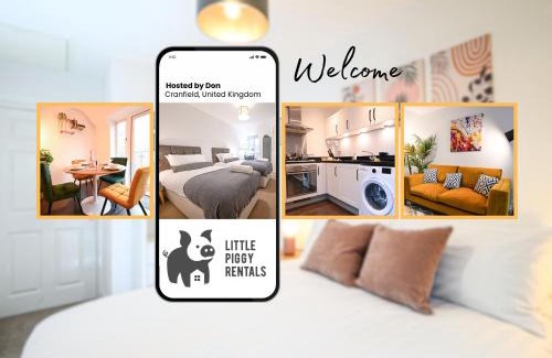 Cranfield Apartment | Two Bedroom Flat By Littlepiggyrentals Short Lets & Serviced Accommodation Cranfield With Balcony & Fast Wi-Fi