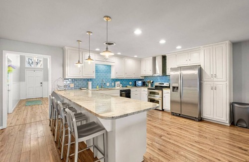 Kingsland House | Waterfront Pet-Friendly Home w/Spacious Kitchen, Firepit, Dock, Boat Lift
