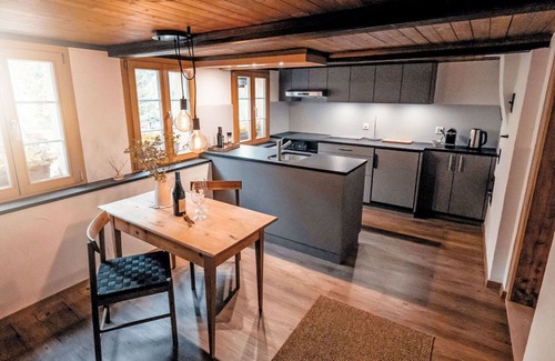 Innertkirchen Villa | Wonderful villa for 2 guests with WIFI, TV, patio and panoramic view