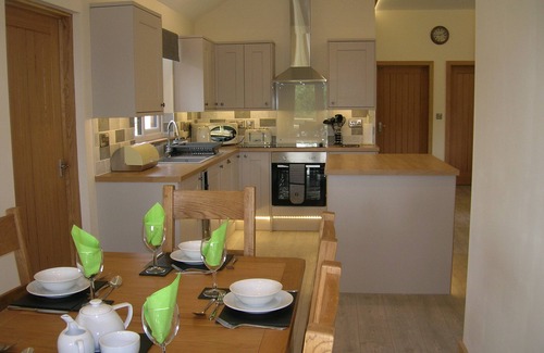 Hundred House Cabin | Woodland Lodge - A Five star luxury lodge with hot tub under cover.