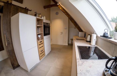 Versmold Apartment | Zum Heuerling Ferienwohung Leinenstube mit Sauna