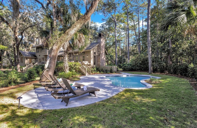 32 Plantation Dr @ Sea Pines | Heated Private Pool | Lagoon Views