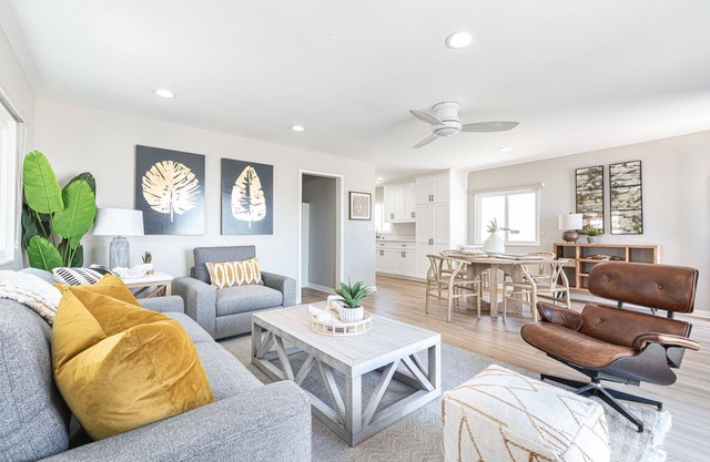 6 Total Bedrooms | Modern Interior w/3 Large Patios | Central Location 1 House from the Beach - No Car Needed!