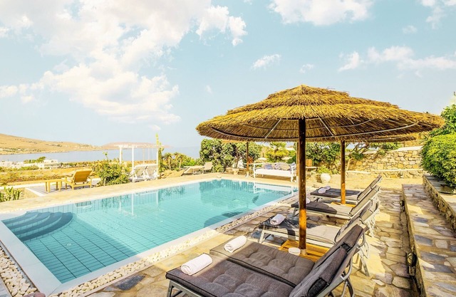 7-Bedroom, 7-Bath Majestic Mykonos Villa Infinity Pool & Four Beaches Steps Away