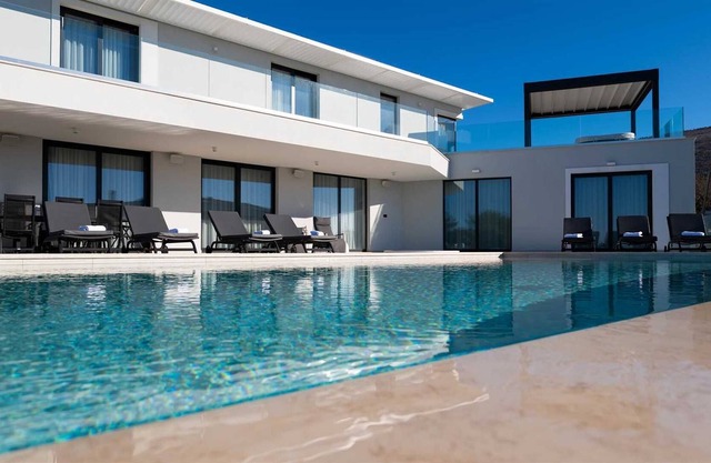 A beautiful family villa near Labin with a pool