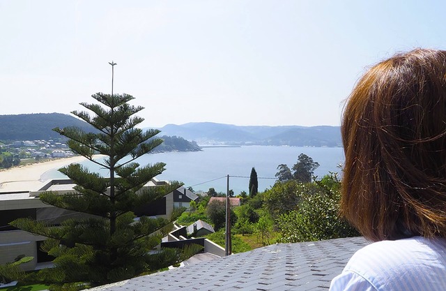 A few meters from the beach