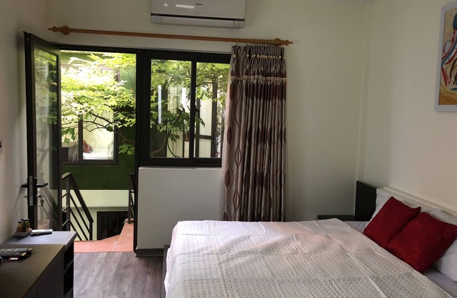 A new modern house garden in downtown