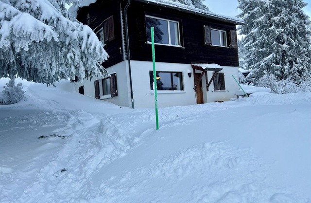 Alpine ski chalet at 1600 m above sea level
