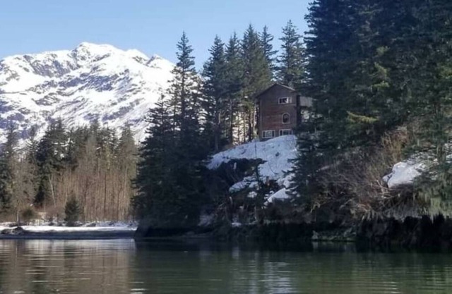 Amazing view of the ocean and mountains, in natural setting.