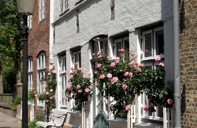 Apartment in a historic house right on the water with boat and bicycles