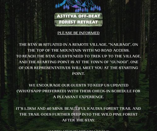 Astitva off-beat Forest Retreat