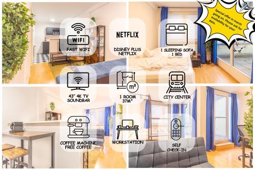 Balkon, 4k TV, Kaffee, Netflix