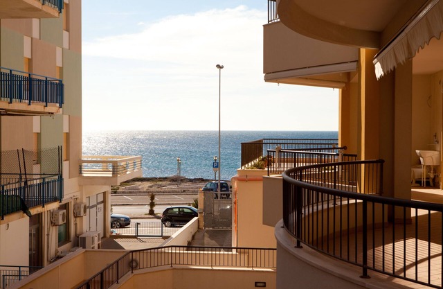 Beachfront apartment in Residence Rosa Virginia Pool