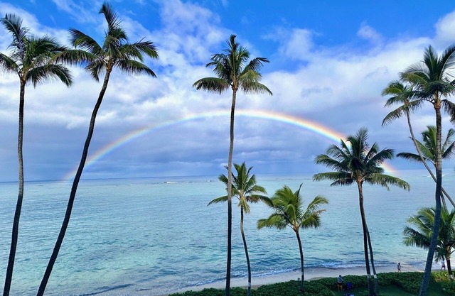 BEACHFRONT Condo OCEANVIEW -Quiet, SANDY Beach -Snorkeling, Free Parking, Extras