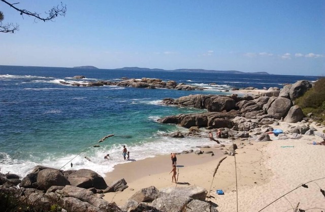 Beachfront house, very special location.