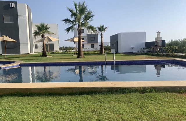 Beautiful new furnished S + 2 apartment with pool view