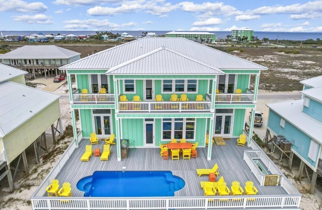 Brand New 6 Bdrm/6+ Ba Luxury, Gulf Front Home w/Private Pool, Elevator, & More