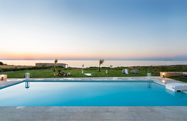 Brand New Beachfront villa with amazing views, Private Pool, Children Area & BBQ